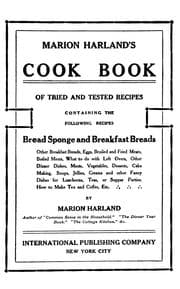 Tapa de Marion Harland's cook book of tried and tested recipes ...