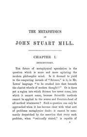 Tapa de The metaphysics of John Stuart Mill