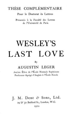 Tapa de Wesley's last love