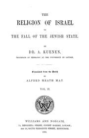 Tapa de The religion of Israel to the fall of the Jewish state
