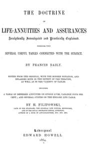 Tapa de The doctrine of life-annuities and assurances, analytically investigated and practically explained