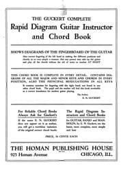 Tapa de Guckert's complete rapid diagram chord book for the guitar