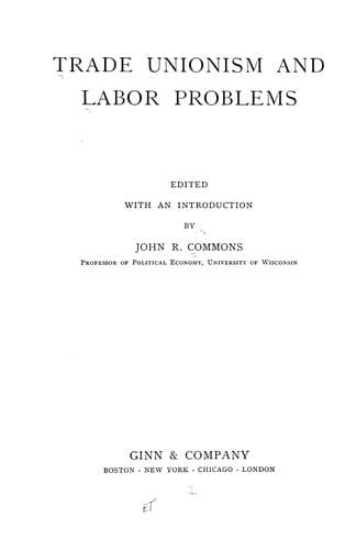 Tapa de Trade unionism and labor problems