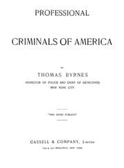 Tapa de Professional criminals of America