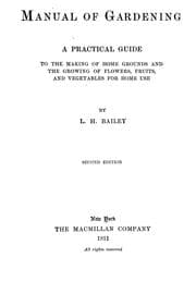Tapa de Manual of gardening