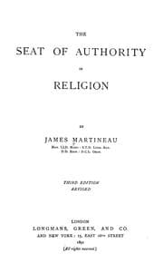 Tapa de The seat of authority in religion