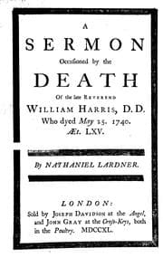 Tapa de A sermon occasioned by the death of the late Reverend William Harris, D.D., who dyed [sic] May 25, 1740, æt. LXV