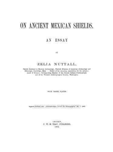 Tapa de On ancient Mexican shields