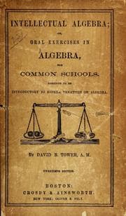 Tapa de Intellectual algebra; or, oral exercises in algebra