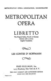 Tapa de Les contes d'Hoffmann