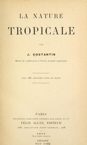 Tapa de La nature tropicale