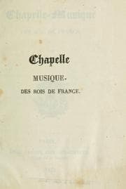 Tapa de Chapelle-musique des rois de France