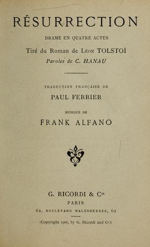 Tapa de Résurrection