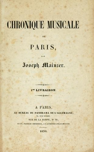 Tapa de Chronique musicale de Paris