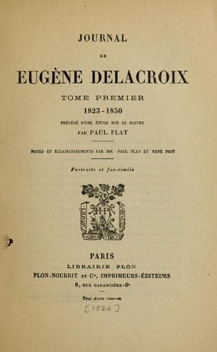 Tapa de Journal de Eugène Delacroix