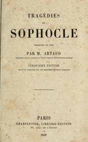 Tapa de Tragédies de Sophocle
