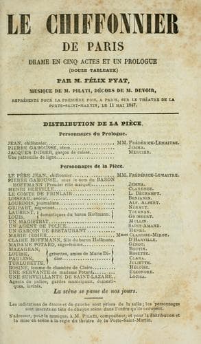 Tapa de [Théâtre