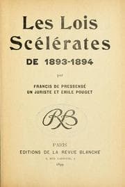Tapa de Les lois scélérates de 1893-1894
