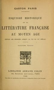 Tapa de Esquisse historique de la littérature française au moyen age