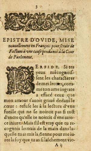 Tapa de Epistre d'Ovide