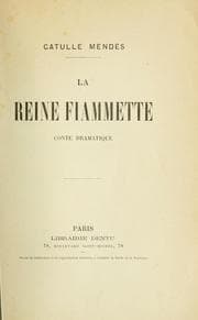 Tapa de La reine Fiammette, conte dramatique