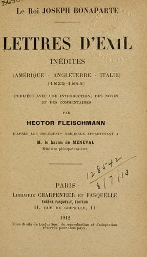Tapa de Lettres d'Exil