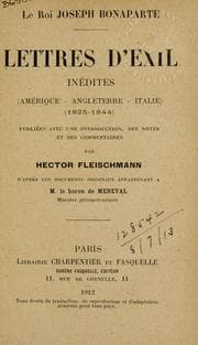 Tapa de Lettres d'Exil