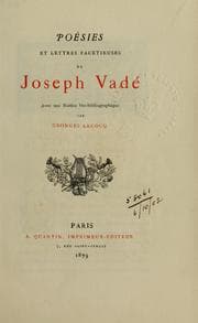Tapa de Poésies et lettres facétieuses
