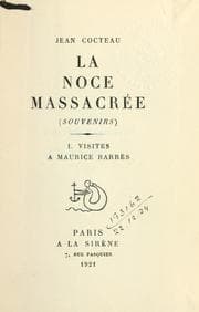 Tapa de La noce massacrée (souvenirs)