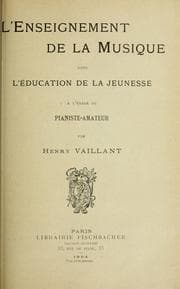 Tapa de L' Enseignement de la musique dans l'éducation de la jeunesse