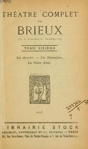 Tapa de Théâtre complet.