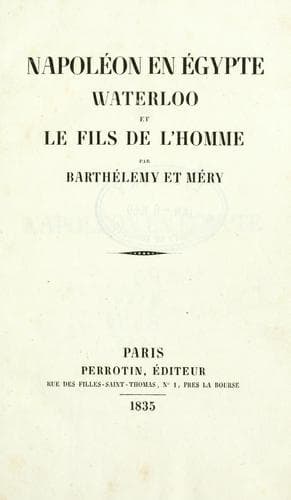 Tapa de Napoléon en Égypte.