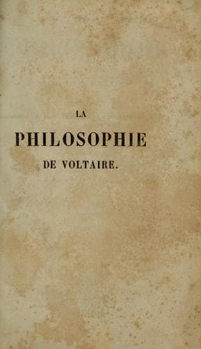 Tapa de La philosophie de Voltaire