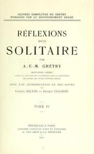 Tapa de Réflexions d'un solitaire