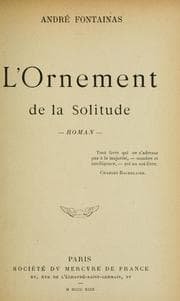 Tapa de L'ornement de la solitude