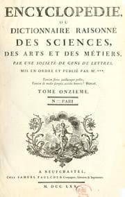 Tapa de Encyclopédie, ou, Dictionnaire raisonné des sciences, des arts et des métiers \