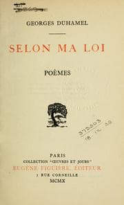 Tapa de Selon ma loi, poèmes