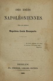 Tapa de Des idées napoléoniennes