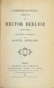 Tapa de Correspondance inédite de Hector Berlioz 1819-1868