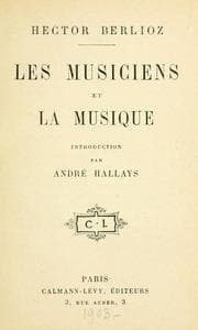 Tapa de Les musiciens et la musique