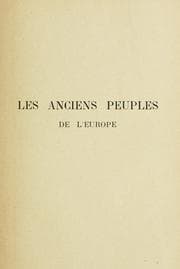Tapa de Les anciens peuples de l'Europe