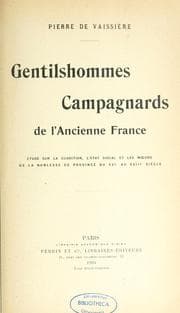 Tapa de Gentilshommes campagnards de l'ancienne France