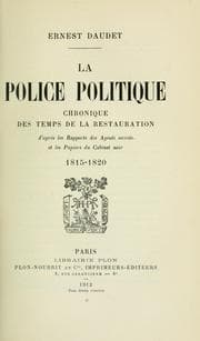 Tapa de La police politique