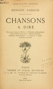 Tapa de Chansons à dire