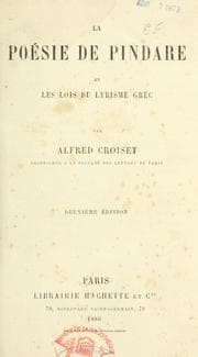 Tapa de La poésie de Pindare et les lois du lyrisme grec