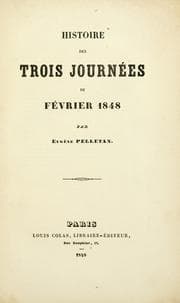 Tapa de Histoire des trois journées de Février, 1848