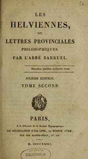 Tapa de Les Helviennes, ou, Lettres provinciales philosophiques