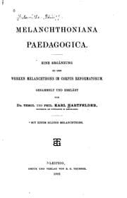 Tapa de Melanchthoniana paedagogica