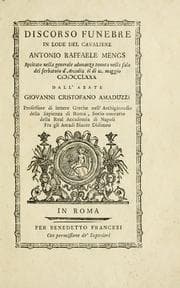 Tapa de Discorso funebre in lode del cavaliere Antonio Raffaele Mengs