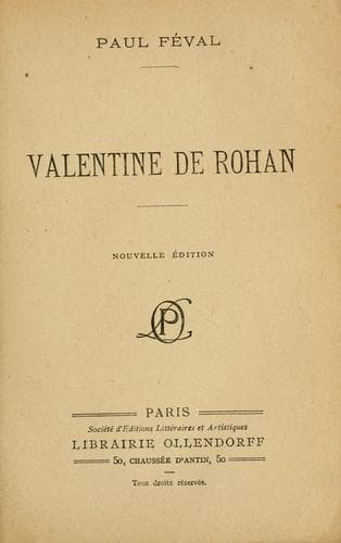 Tapa de Valentine de Rohan